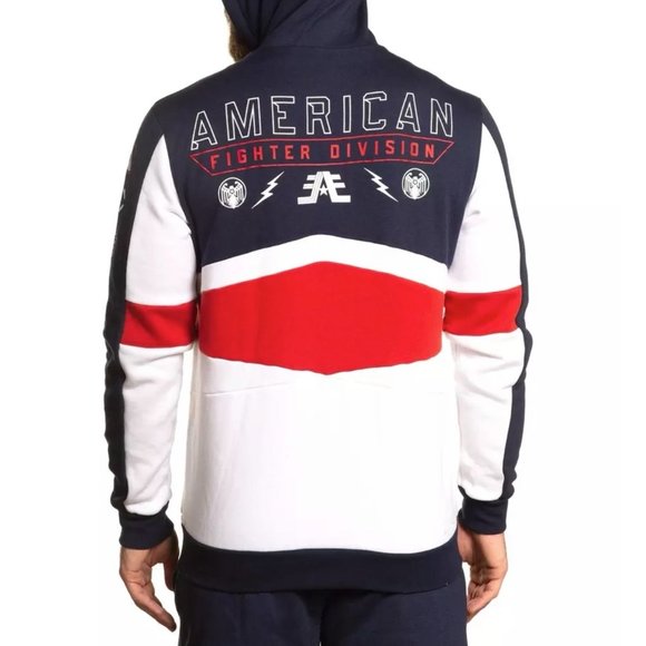 AMERICAN FIGHTER MENS ALCOTT L/S ZIP HOOD - Picture 2 of 12